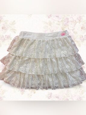 Mezzo Piano frill lace skirt